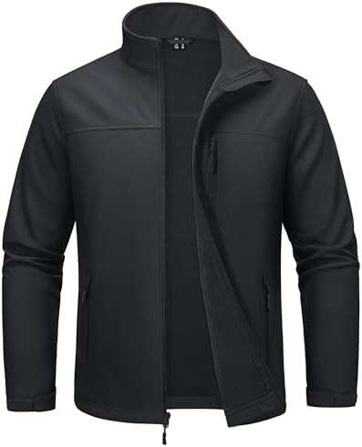 TACVASEN Mens Winter Jacket Lightweight Softshell Fleece Lined