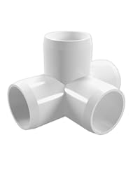 BISS: FORMUFIT F0344WT-WH-8 4-Way Tee PVC Fitting, Furniture Grade, 3/4" Size, White (Pack of 8) - FORMUFIT