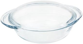 Glass Small Round Casserole with Lid Size: 2.9 qt
