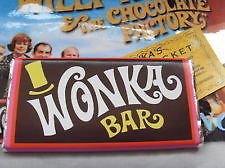 3 X Willy Wonka Bar With Novelty Golden Ticket Plus Free Popping