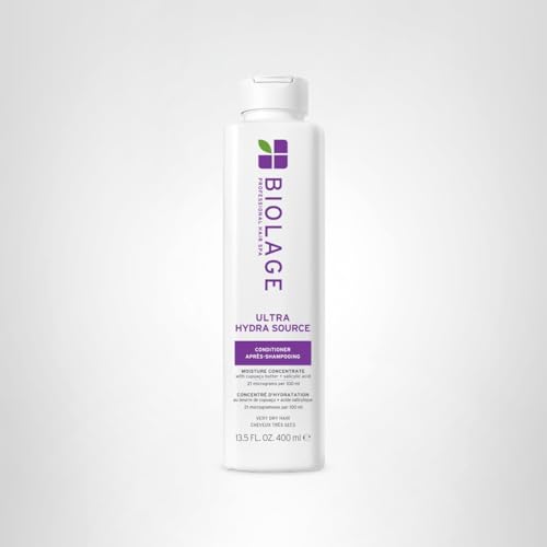 BIOLAGE ULTRA HYDRA SOURCE CONDITIONING BALM | DEEP HYDRATING CONDITIONER | RENEWS HAIR’S MOISTURE | FOR VERY DRY HAIR | SILICONE-FREE | VEGAN | SALON CONDITIONER | 13.5 FL. OZ