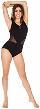 All Meshed Up Leotard (Adult Small, Black)