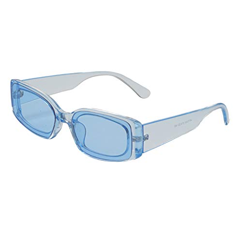 Oversized Sunglasses Women Men - Retro Classic Polarized Frame Clear Lens 100% Protection Eyewear (Blue, Size:Free Size) - Thumbnail 2