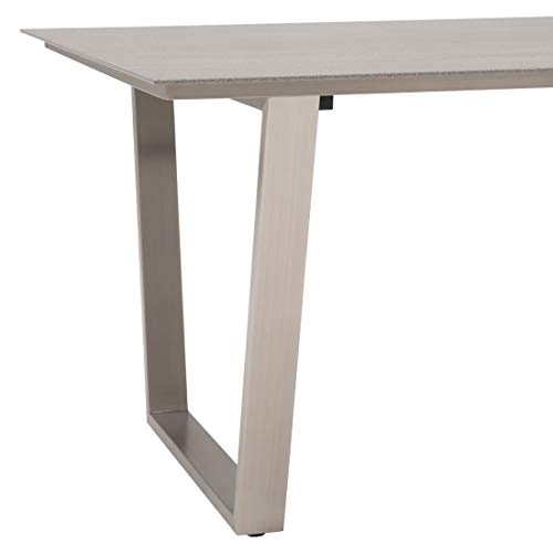 OUTLIV. Ferrara Gartentisch 180x100 cm mit Gestell aus Edelstahl und Kratzfeste Tischplatte aus Keramik in Aspen Grey – Bild 3