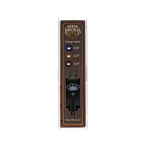 Brass Knuckles Battery (510 Thread) Adjustable Voltage w/Preheat Function - Button Operated, Bottom Charge, 3 Power Settings, Best for CBD Oil and Thick Oils - Image 4
