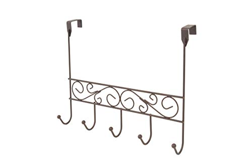 Inspired Living by Mesa Inspired Living Over The Door Hanger 5 Organizer in Oil Rubbed Bronze Spiral Collection utility-hooks, - Thumbnail 5