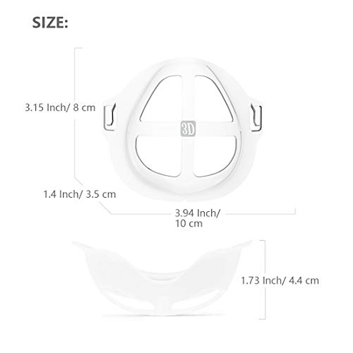 3D Face Bracket Internal Support Frame for Adults and Kids Comfortable Breathing Under Mask Reusable—5 Pcs