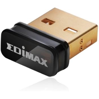 Edimax EW-7811Un 150Mbps 11n Wi-Fi USB Adapter, Nano Size Lets You Plug it and Forget it, Ideal for Raspberry Pi / Pi2, Supports Windows, Mac OS, Linux (Black/Gold)