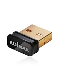 Edimax EW 7811UN 150 Mbps 11 N adaptador USB Wi Fi, Nano Tamaño permite Plug it y olvidar it, ideal para Raspberry Pi PI2, soporta windows, Mac OS, Linux (Negro Oro), Negro Dorado