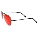 zeroUV - Colorful Premium Silver Metal Aviator Glasses with Color Lens Sunglasses