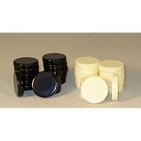 Worldwise Imports Black and Ivory Backgammon Pieces - 1.5in