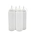 30oz Plastic Squeeze Bottle 4pack with Measurement – Ideal for Condiments, Oil, Icing,Liquids and Crafts (4)