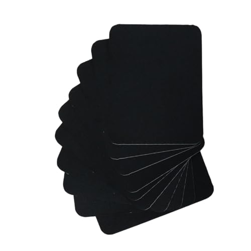 Gutol Iron on Patches for Clothing - 10 Pcs Black Polyester Fabric Repair Patches, 12.5x9.5cm Iron-on Mending Tape for Jeans, Clothes Decoration