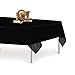 Grandipity 12 Pack Premium Disposable Plastic Tablecloth 54 Inch. x 108 Inch. Decorative Rectangle Table Cover - Black