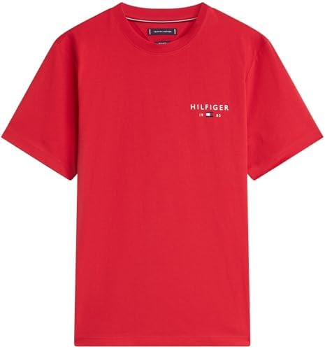 Camiseta de Manga Corta Hombre Brand Love Small con Cuello Redondo, Rojo (Medium Red), M