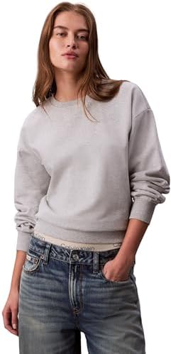 Damen Sweatshirt Archive Logo French Terry Crew Neck, Grau (History Grey Heather), XS