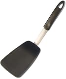 StarPack Premium Range Ultra Flex Large Silicone Turner Spatula In EU LFGB Grade, Bonus 101 Cooking Tips (Gray Black)