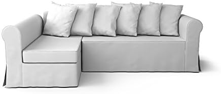 Comfort Works Custom Made SLIPCOVERS for Moheda Sofa Bed Left Chaise White
