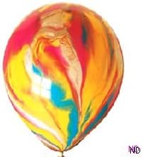 Novelties Direct 12" Marble Psychedelic Balloons Assorted Colours - Pack Size 50