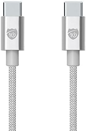 i10 Power Series 6 ft Nylon Braided USB-C Cable - Apple MFI Certified for Macbook, Android Phones, Tablets, Laptops