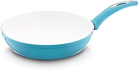 Nouval FY109-22C-T 9-Inch Non-Stick Ceramic Coated Frying Pan, Turquoise