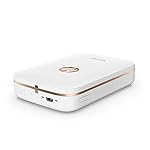 HP Sprocket Portable Photo Printer, print social media photos on 2x3 sticky-backed paper - white (X7N07A)