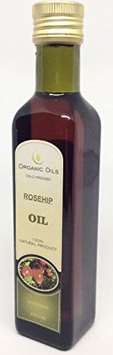 Rosehip Oil Organic Cold Pressed 250ml (9 oz) Glass Bottle Raw