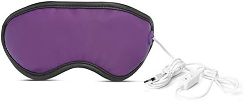 Electric USB Heated Eye Mask & Micro vibration eye massager for Dry Eye, Dark Circles, Eyes Relax, Vision Care, Eyestrain Stress Relief (purple)