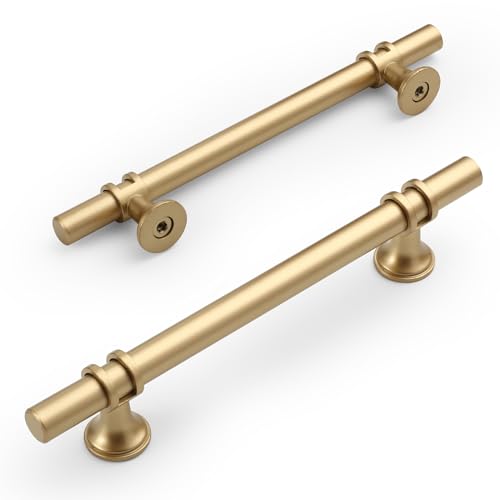 Amerdeco 10 Pieces Gold Kitchen Handles 128 mm Cupboard Drawer Handles Door Handle UK0002