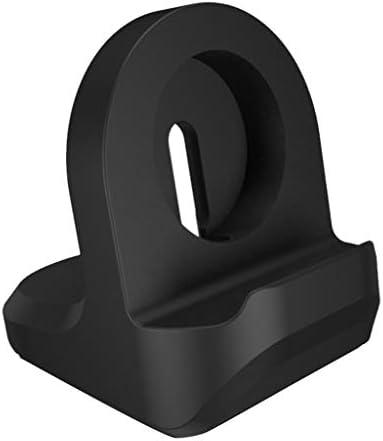 ALINKCO Stand Holder for Apple Watch 42mm/38mm Silicone Charging Dock Stand Holder Bracelet Smart Watch Accessory (Black)