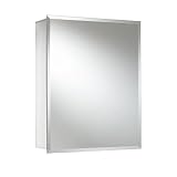 Croydex WC101169YW 20-Inch x 16-Inch Recessed or Surface Mount Medicine Cabinet with Hang 'N' Lock, Aluminum by Croydex