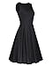 STYLEWORD Women's 2024 Fashion Summer Dresses Little Black Dress Casual Sleeveless Cotton Skater Flare Formal Midi Sundresses Trendy Clothes(Black,S)