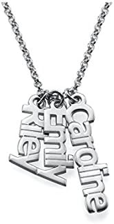 Lutilo 925 Sterling Silver Personalized Name Necklace with Any 3 Name