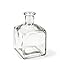 Serene Spaces Living Glass Bottle Bud Vases Set of 6, Vintage Square Bottle Style - Elegant Vases, 4.5