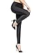Swtddy Women's Fashion Shiny Nylon Stretchy Skinny Dance Leggings Pants (M, Black)