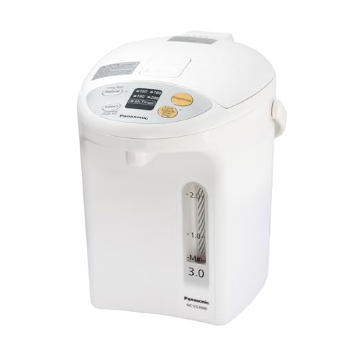 Panasonic 3.2qt Water Boiler Electric Hot Water Dispenser Countertop w/Slow-Drip Mode for Coffee & Tea, 4 Temp Presets, Charcoal‑Purified Stainless, Auto Shut‑Off, Timer & Safety Lock - NC-EG3000