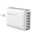 USB Charger RAVPower 60W 12A 6-Port Desktop USB Charging Station with iSmart Multiple Port, Compatible iPhone 11 Pro Max XS XR X 8 7 Plus, Ipad Pro Air Mini, Galaxy S9 S8 S7 Edge, Tablet (Grey White)