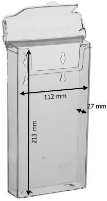 Zeigis® DIN Long Brochure Box Brochure Holder Flyer Holder Transparent Acrylic Portrait Weatherproof Outdoor Scraper Mat - Image 5