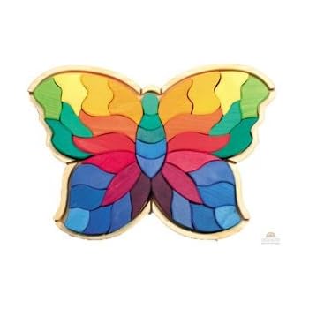 puzzle butterfly rainbow creative grimm blocks giant wooden colors