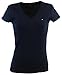 Tommy Hilfiger Womens V-Neck Solid Color Logo T-Shirt