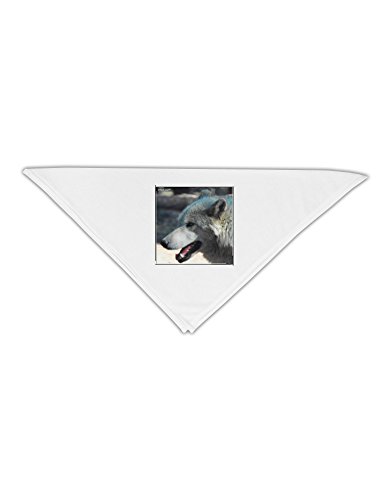TooLoud White Wolf Face Adult 19" Square Bandana
