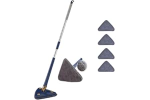 Shine Mop 360 Swivel, Rotatable Adjustable Cleaning Mop, Shine Mop 360 Swivel Triangle Mop, Triangle Microfiber Mop with Long