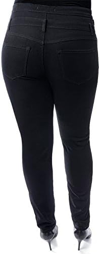 Jack David Womens Plus Size High Waisted Black/Blue Stretchy Skinny Denim Jeans Pants