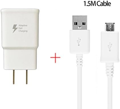 Samsung Galaxy S7 S7 Edge S6 S6 Edge LG G2 G3 G4 for Samsung Adaptive Fast Charger Micro USB 2.0 Cable Kit {Wall Charger + 5FT Cable} Fast Charging for up to 50% faster charging
