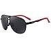 MERRY'S Men Classic Brand HD polarized Sunglasses Aluminum Driving Sun glasses S8611 (Black, 62)