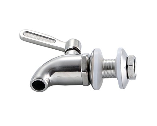 Samyo 304 Stainless Steel Beverage Dispenser Replacement Spigot Juice Cold Drink Wine Barrel Faucet for Home and Party Use (Polished Finish) - Thumbnail 2