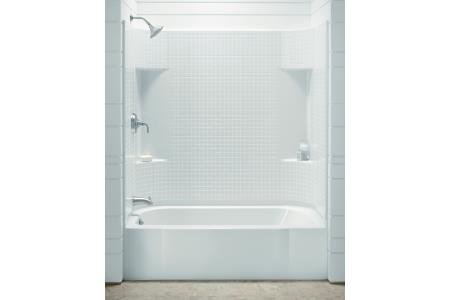 STERLING 76140110-0 Accord 30-Inch x 60-Inch x 73.25-Inch Whirlpool Bath and Shower Kit with Left-Hand Drain, White
