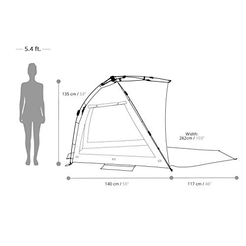 Easthills Outdoors Coastview Ultra 4-5 Person Family Sun Shelter Ultra Large Quick Setup Instant Anti UV Double Silver Coating Beach Tent with Extended Door & Window Pacific Blue - Thumbnail 5