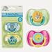 Baby Looney Tunes 2 Pacifiers Bpa Free, Blue,yellow,green,pink