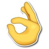 Magnet Me Up Perfect Hand Emoticon Magnet Decal, 5